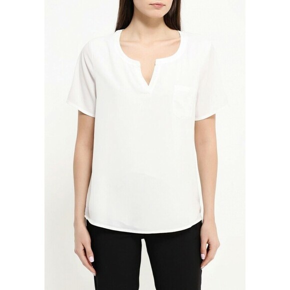Olsen Tops - Olsen Europe Short Sleeve Blouse Shirt In White Size M-L 12 US $180